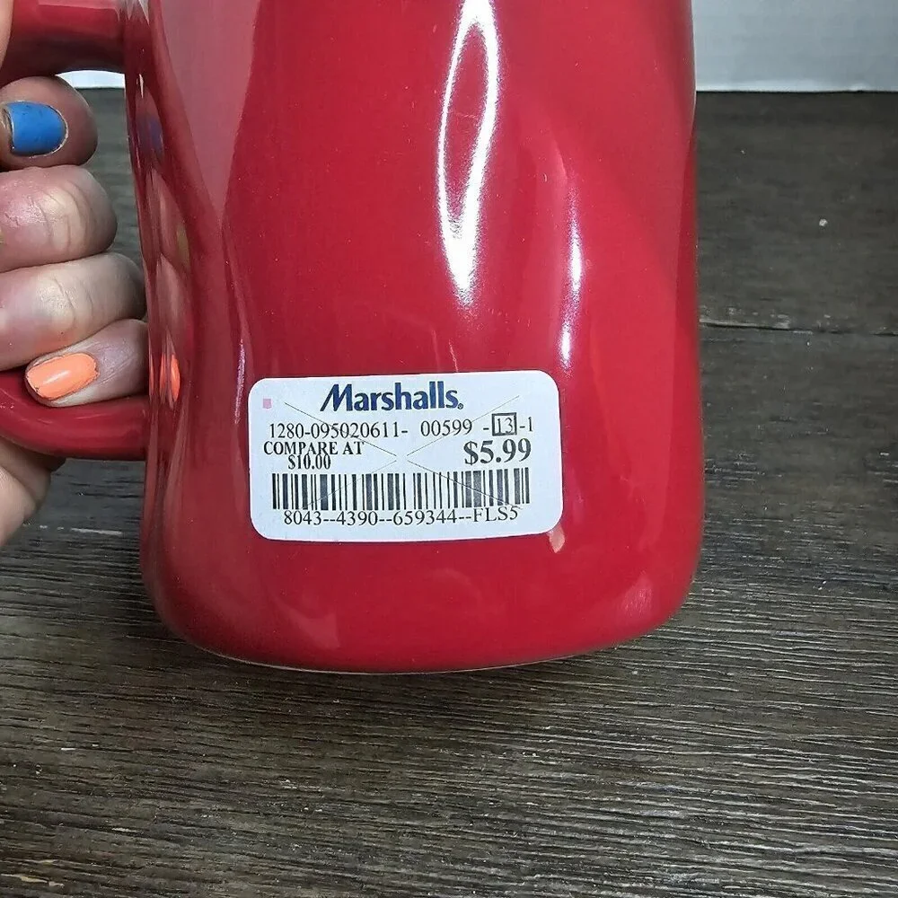 NWT Rae Dunn Artisan Love Is In The Air Red Mug Valentine's Day Magenta